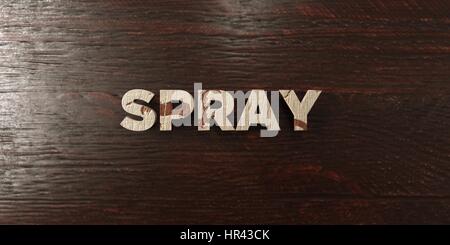 Spray - grungy wooden headline on Maple  - 3D rendered royalty free stock image. This image can be used for an online website banner ad or a print pos Stock Photo