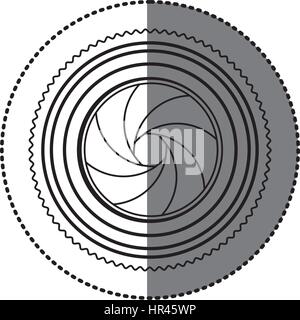 monochrome contour sticker of analog camera Stock Vector Image & Art ...