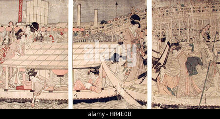 Pleasure-Boating on the Sumida River, 1788/90, Kitagawa Utamaro
