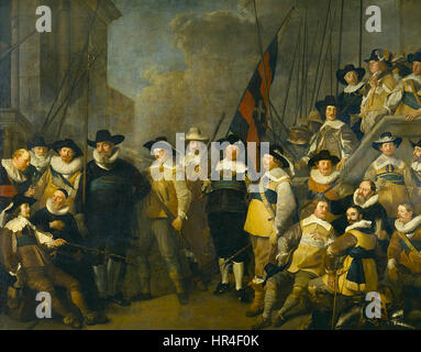 Officieren en andere schutters van wijk VIII in Amsterdam onder leiding