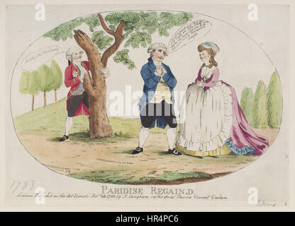 Paridise regain'd' (King George IV; Charles James Fox; Mary Robinson) by James Gillray Stock Photo