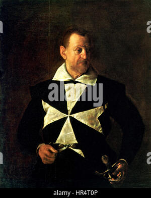 Portrait of Fra Antonio Martelli-Caravaggio (1610) Stock Photo