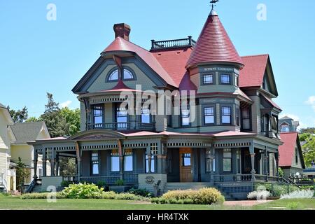 Victorian mansion in Oak Bluffs, Massachusetts on the island of Martha's Vineyard Stock Photo