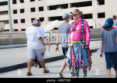 HOUSTON, TX/USA NOVEMBER 12, 2016: A Participant in The 2016 Boot Walk to End Cancer held by The University of Texas MD Anderson Cancer Center Stock Photo