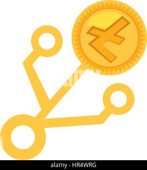 money litecoin golden virtual Stock Vector
