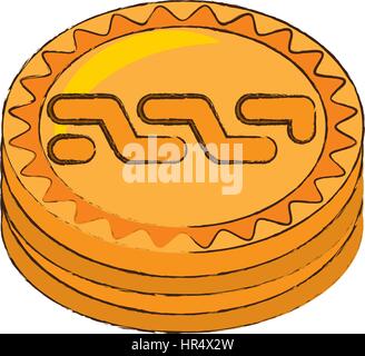 nxt coin cryptocurrency stack icon Stock Vector