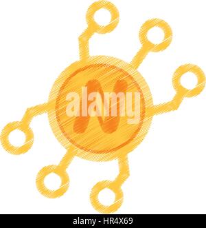 drawing namecoin web icon Stock Vector