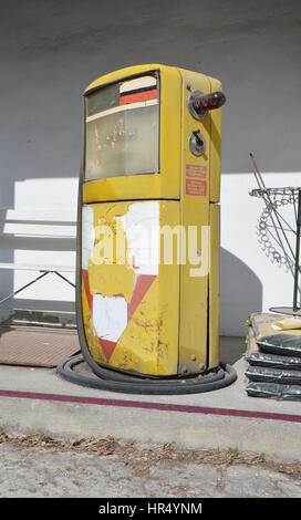 An old gas pump in Austria Stock Photo