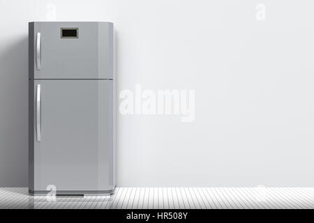 3d rendering grey fridge with blank space Stock Photo