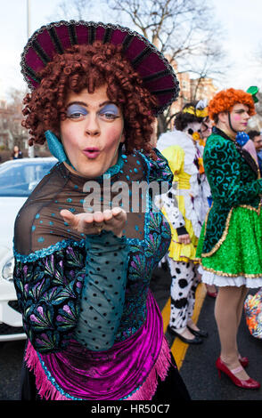 The Hasty Pudding Theatricals, the oldest theatrical organization in the U.S., announces Oscar winning actress Octavia Spencer as the recipient of its 2017 Woman of the Year Award.  Featuring: Hasty Pudding Theatricals player Where: Cambridge, Massachuset Stock Photo