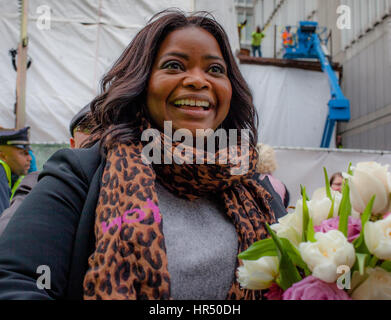 The Hasty Pudding Theatricals, the oldest theatrical organization in the U.S., announces Oscar winning actress Octavia Spencer as the recipient of its 2017 Woman of the Year Award.  Featuring: Octavia Spencer Where: Cambridge, Massachusetts, United States Stock Photo