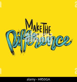 Make the difference word graphic vector Stock Vector