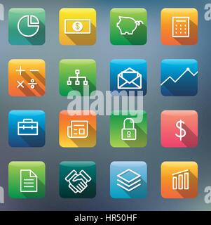 Icon Collection Vector Application Content Stock Vector