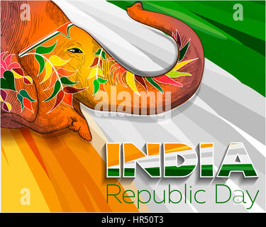 greeting card for Republic Day in India Stock Photo