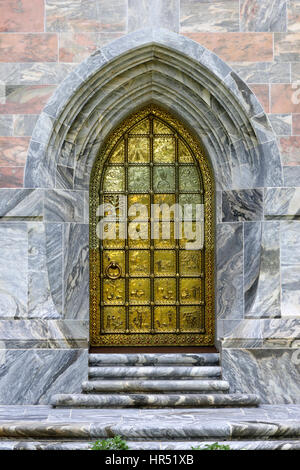 The ornate door on Bok Tower at Bok Tower Gardens Lake Wales, Florida, United States of America Stock Photo