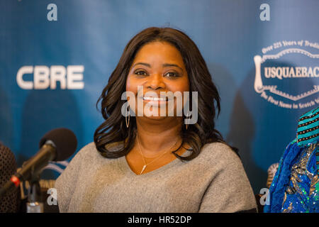 The Hasty Pudding Theatricals, the oldest theatrical organization in the U.S., announces Oscar winning actress Octavia Spencer as the recipient of its 2017 Woman of the Year Award.  Featuring: Octavia Spencer Where: Cambridge, Massachusetts, United States Stock Photo