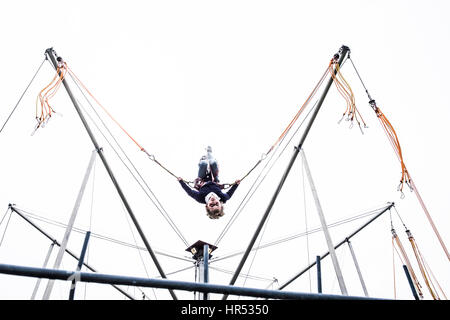 Switzerland,Canton Ticino,Ascona,trampoline Stock Photo