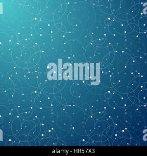 Geometric pattern with connected lines and dots. Stock Vector