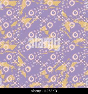 Vector seamless pattern. Grunge background with circles. Stock Vector