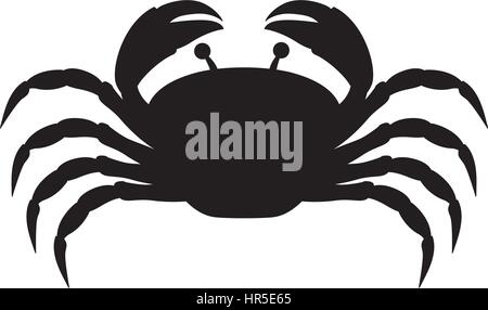 crab silhouette Stock Vector Image & Art - Alamy