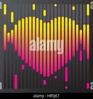 Abstract colored heart background. Vector illustration. Stock Vector