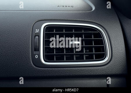 Car air conditioning. The air flow inside the car. Detail interior of car Stock Photo