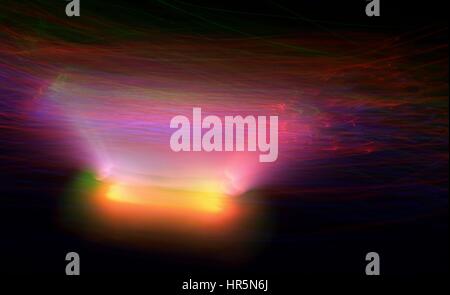 Colored blurred light - long exposure Stock Photo