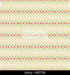 Seamless pattern. Trendy color texture. Bright colourful pattern with regularly repeating geometrical elements, shapes, dots, diagonal dotted lines. B Stock Vector