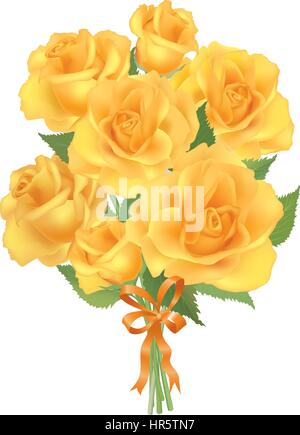 Flower rose posy isolated on white background Stock Vector