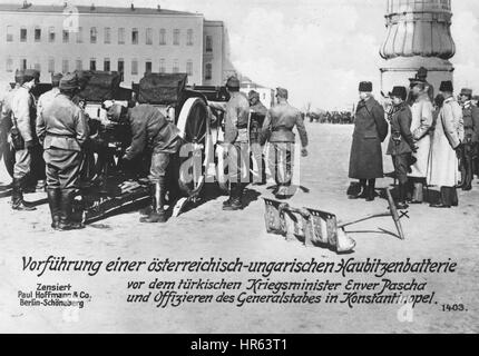 Enver Pasha and a German army officer, WW1 Stock Photo - Alamy