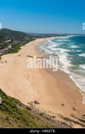 Overview of Wilderness Beach from Dolphin's point, Western Cape, South Africa Stock Photo