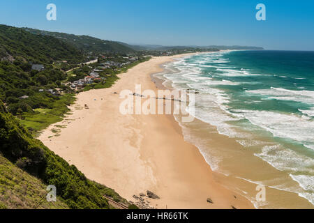 Overview of Wilderness Beach from Dolphin's point, Western Cape, South Africa Stock Photo