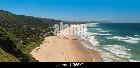 Panorama overview of Wilderness Beach from Dolphin's point, Western Cape, South Africa Stock Photo