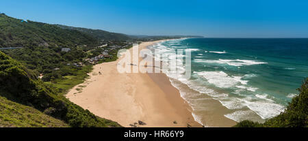 Panorama overview of Wilderness Beach from Dolphin's point, Western Cape, South Africa Stock Photo