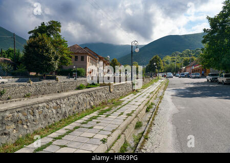 Sheki, Azerbaijan - September 13, 2016: On the street. Sheki is small city situated in northern Azerbaijan in the southern part of the Greater Caucasu Stock Photo