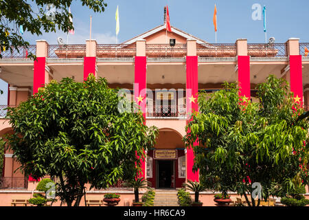 Ho Chi Minh museum on the bank of the Saigon river, Ho Chi Minh City, Vietnam Stock Photo