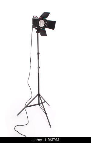 Studio lighting and equipment isolated on the white background with soft shadow Stock Photo