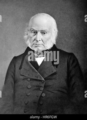 JOHN QUINCY ADAMS (1767-1848) 6th President of the United States about 1845 Stock Photo