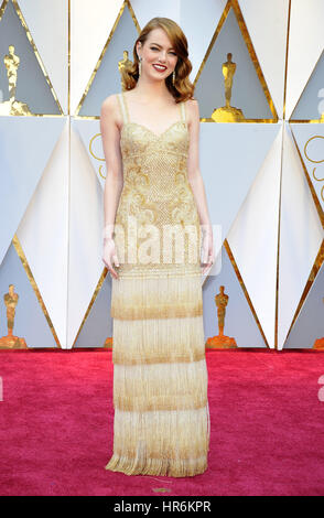 Hollywood, California, USA. 26th Feb, 2017. Emma Stone attends the 89th Annual Academy Awards at the Dolby Theatre on February 26, 2017 in Hollywood, California. Credit: Mpi99/Media Punch/Alamy Live News Stock Photo