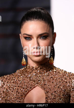 Beverly Hills, California, USA. 26th Feb, 2017. Adriana Lima attends the Vanity Fair Oscar Party 2017 on February 26, 2017 in Beverly Hills, California. Credit: Mpi99/Media Punch/Alamy Live News Stock Photo