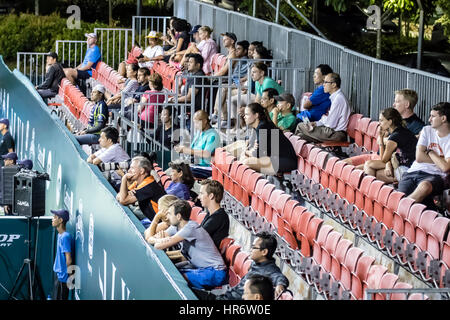 Kuala Lumpur, Malaysia. 27th Feb, 2017. Working week day tennis spectators at ALYA WTA Malaysian Open 2017 tennis tournament in Kuala Lumpur. Credit: Danny Chan/Alamy Live News Stock Photo