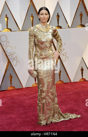 Hollywood, California. 26th Feb, 2017. Jessica Biel attends the 89th Annual Academy Awards at Hollywood & Highland Center on February 26, 2017 in Hollywood, California. | Verwendung weltweit/picture alliance Credit: dpa/Alamy Live News Stock Photo