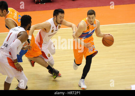 China. 28th Feb, 2017. Jimmer Fredette in CBA game. According to the press conference held in Shanghai, Jimmer Fredette is elected as MVP of foreign CBA players.Jimmer Fredette is an American professional basketball player for the Shanghai Sharks of the Chinese Basketball Association Credit: SIPA Asia/ZUMA Wire/Alamy Live News Stock Photo