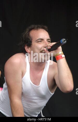 Har Mar Superstar - Sean Matthew Tillmann at the Glastonbury Festival, Somerset, Britain - 27 June 2003. Stock Photo
