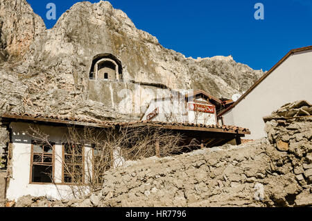 Old traditional Ottoman houses in Amasya, Turkey Stock Photo