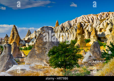 Fairy chimneys.  Cappadocia Region. Nevsehir province. Turkey Stock Photo