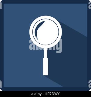 emblem magnifying glass icon Stock Vector