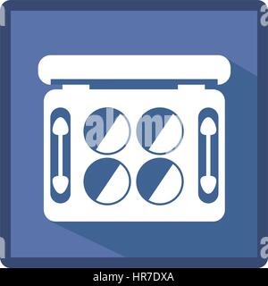 emblem eye shadows makeup icon Stock Vector