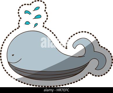 color whale icon stock Stock Vector
