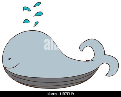colorful whale icon stock Stock Vector